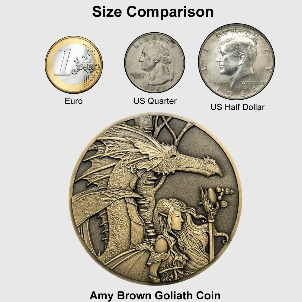 Amy Brown "A Little Faerie Magick" Goliath Collectible Coin - Image 3