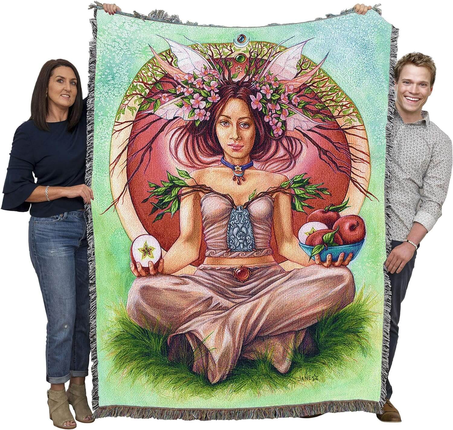 Apple Tree Fae Tapestry Blanket - Image 3
