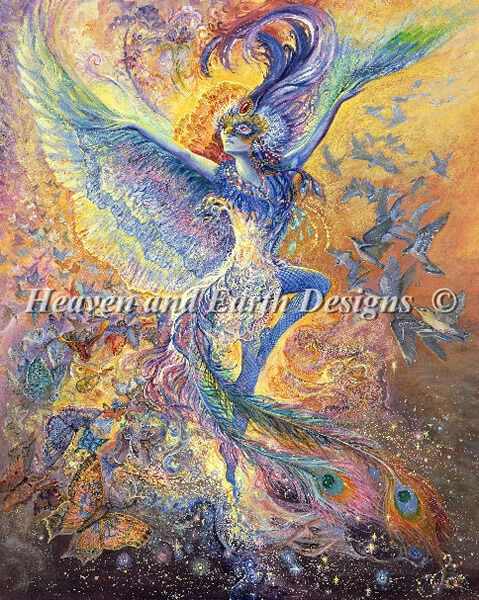 Blue Bird Cross Stitch Pattern by Josephine Wall - Image 2