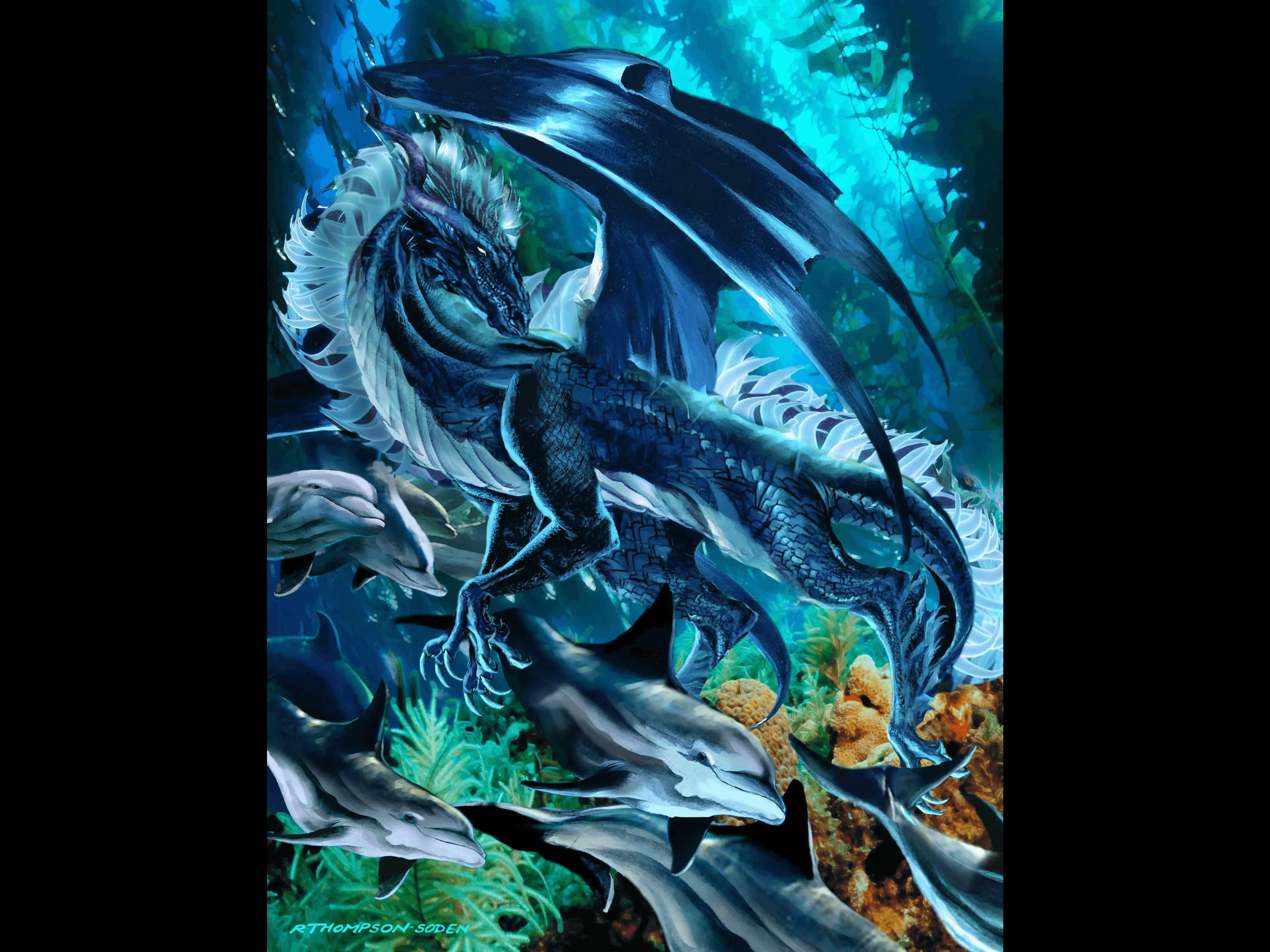 Brothers of the Sea by Ruth Thompson Metal Art Print