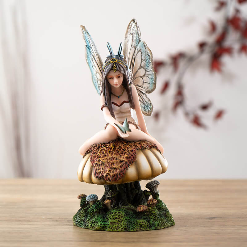 Butterfly Mushroom Fairy Figurine - Image 4