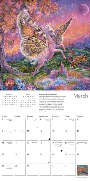 Celestial Journeys Miniature Calendar by Josephine Wall - Image 3