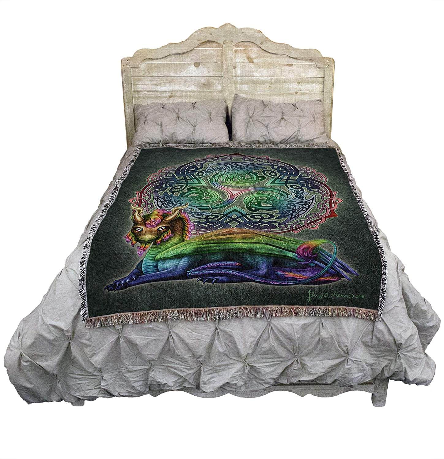 Celtic Dragon Tapestry Blanket - Image 3