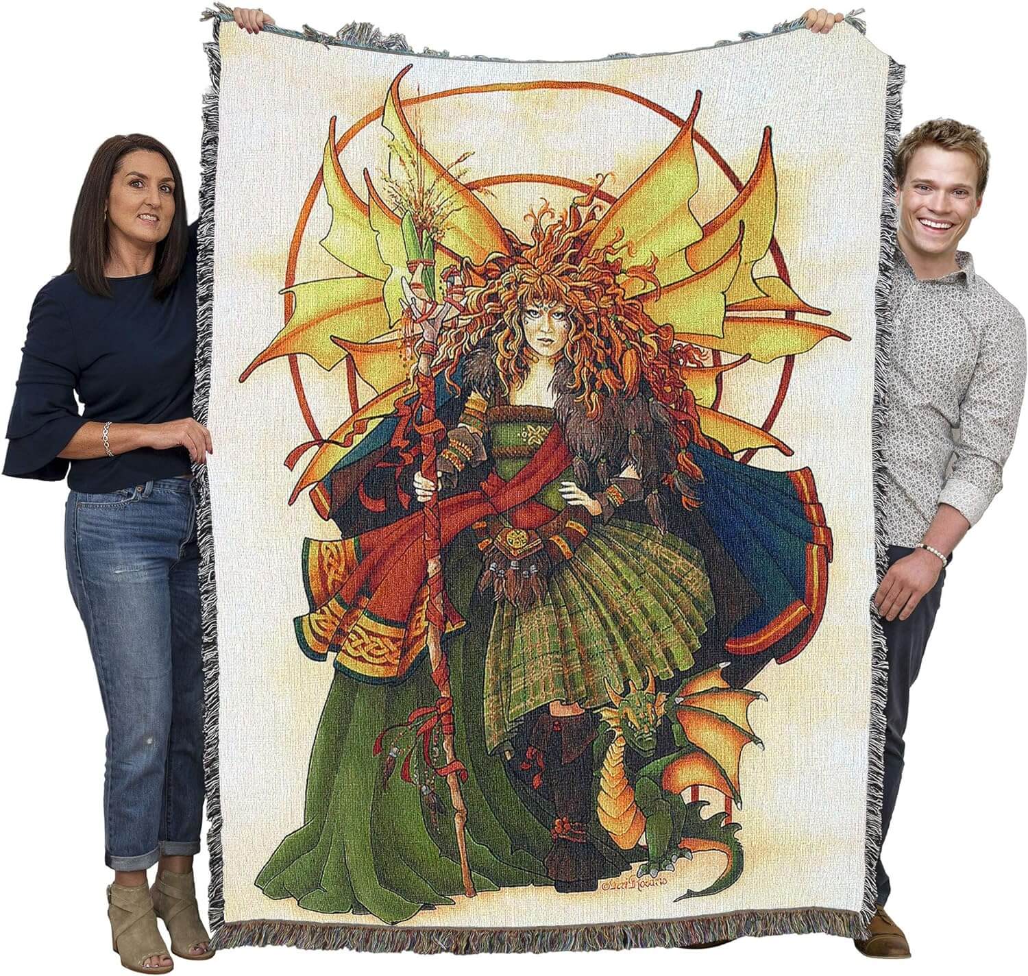 Celtic Fairy Tapestry Blanket - Image 2