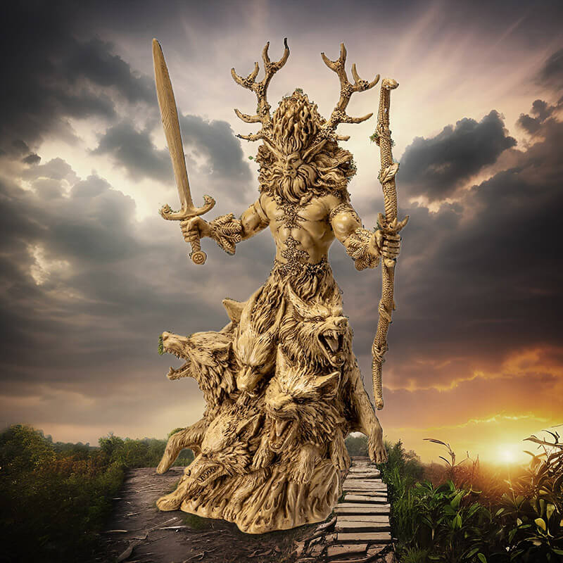 Cernunnos & Hounds Figurine - Image 6