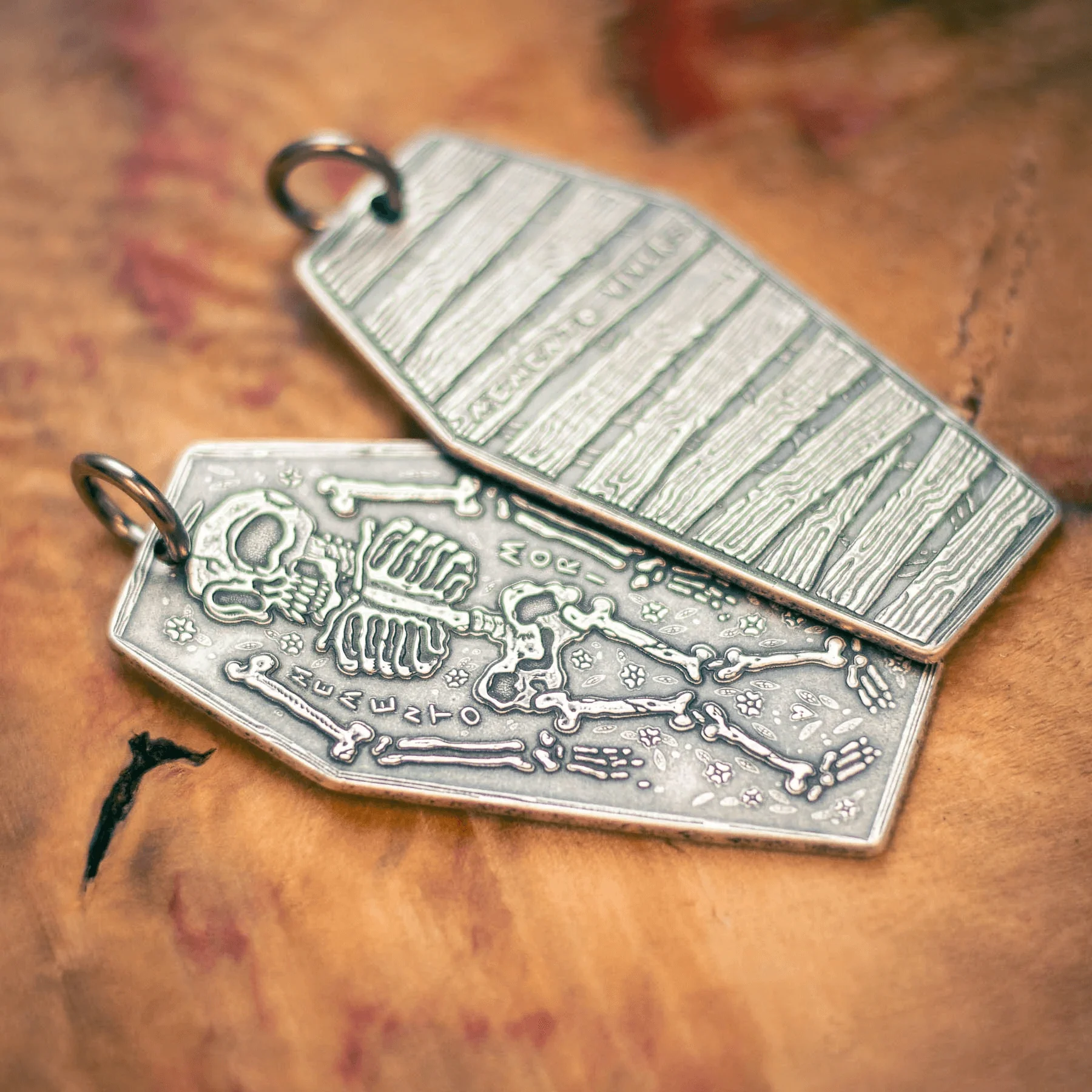 Coffin Memento Mori Silver Charm or Necklace - Image 3