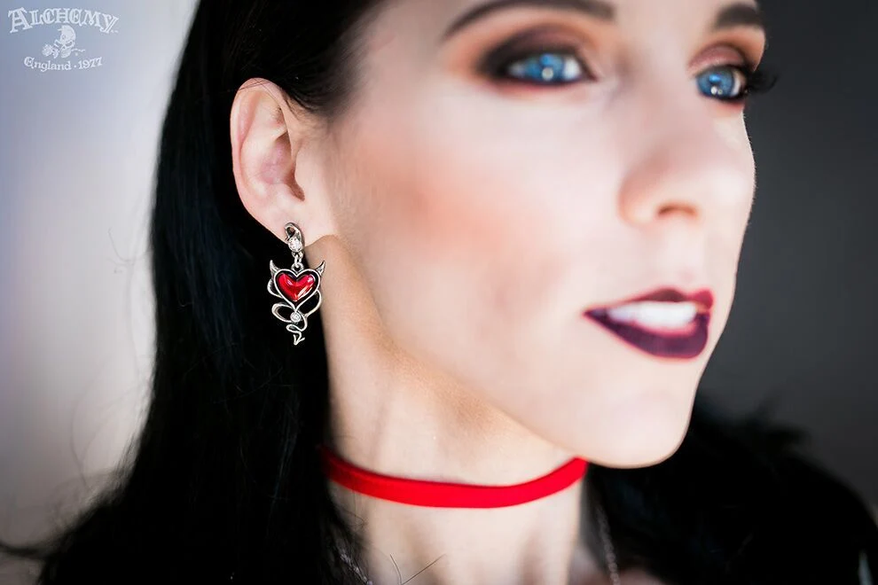 Devil Heart Earrings - Image 2