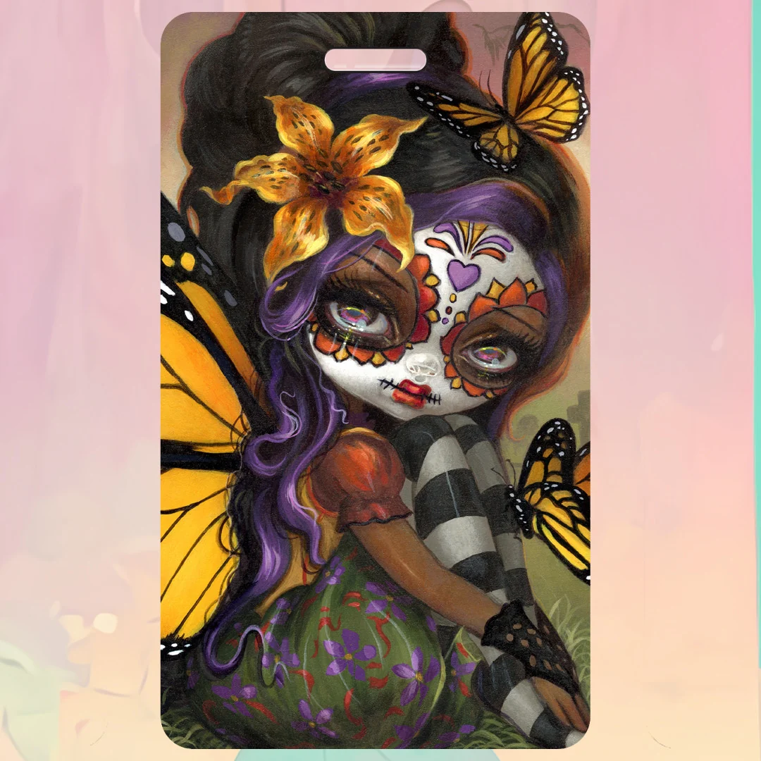 Dia de los Muertos Sweet Isabella Bag Tag by Jasmine Becket-Griffith
