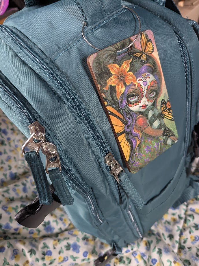 Dia de los Muertos Sweet Isabella Bag Tag by Jasmine Becket-Griffith - Image 3