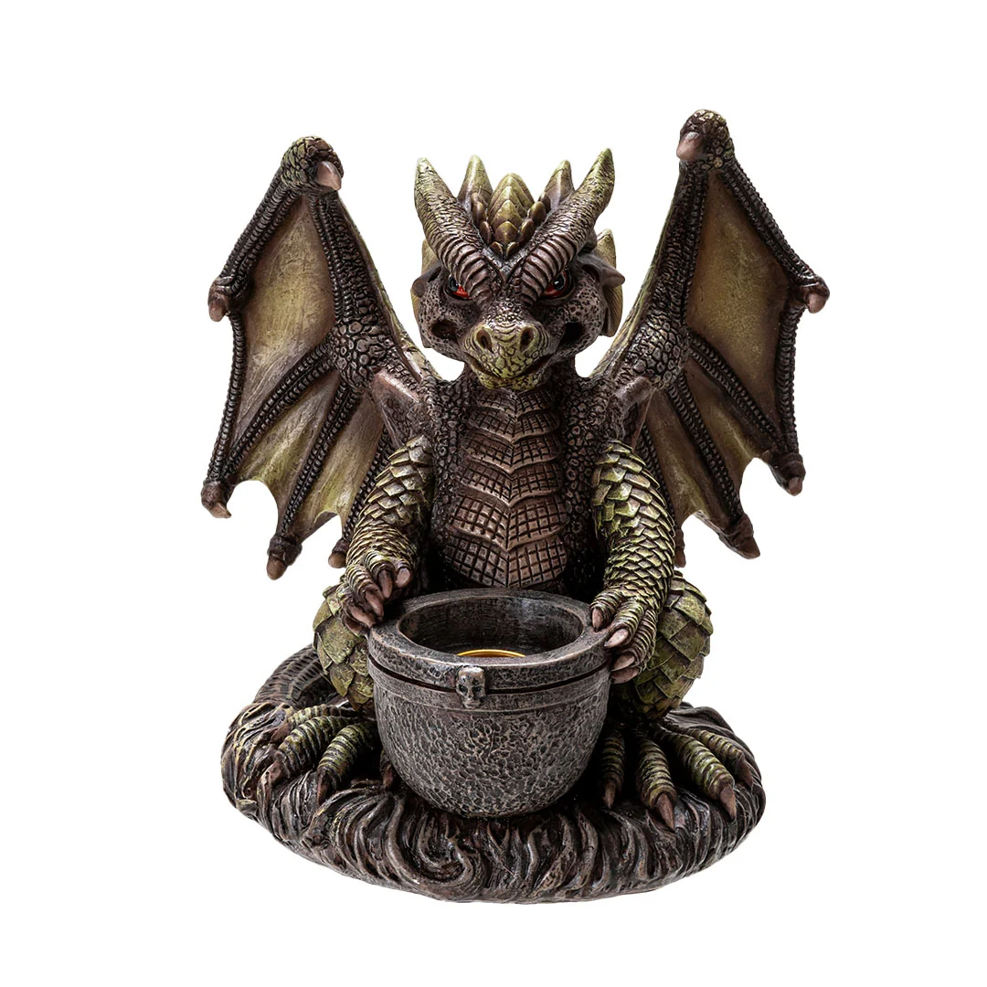 Dragon Cauldron Candleholder