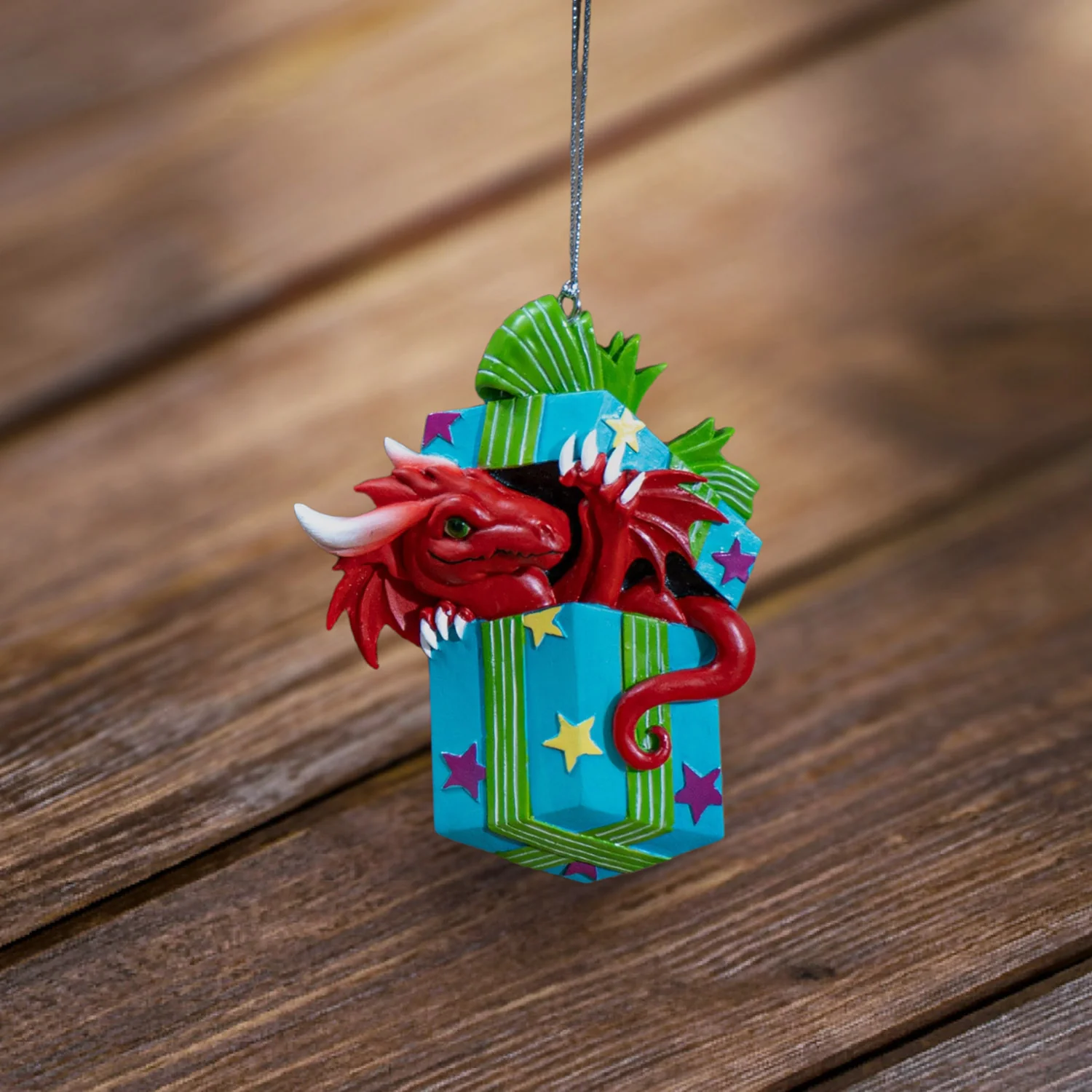 Dragon in a Gift Box Ornament - Image 4