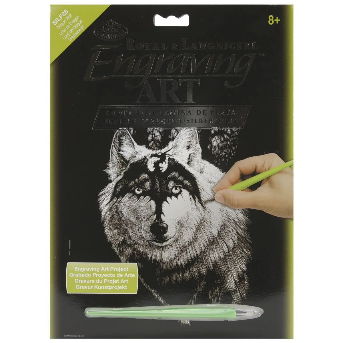 Dragon Wolf Silver Foil Engraving Kit
