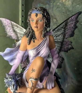 Fairy with Black Dragon Figurine - Image 2