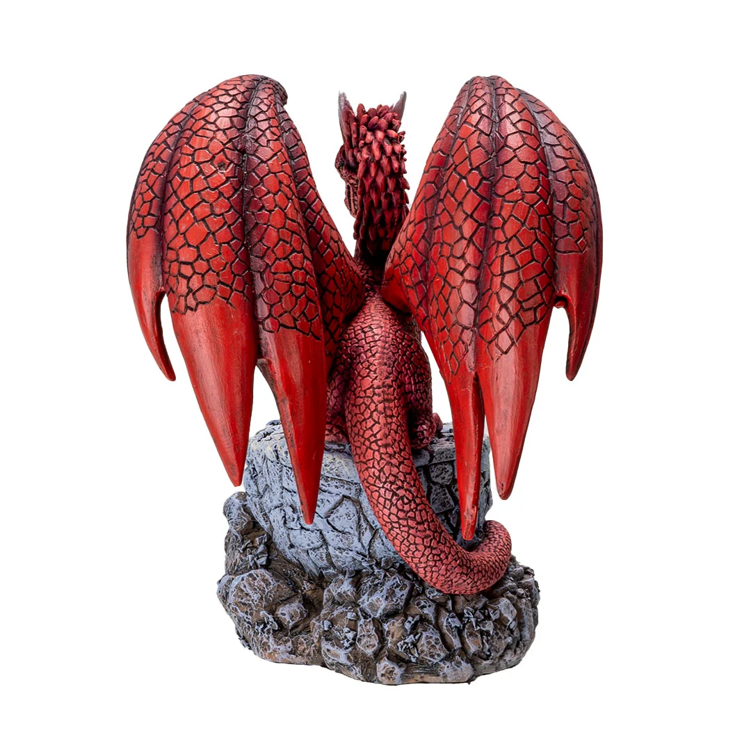 Fire Dragon with Hatchling Figurine - Image 2