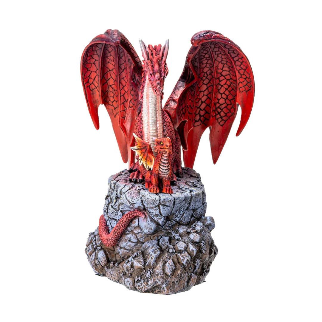 Fire Dragon with Hatchling Figurine - Image 4