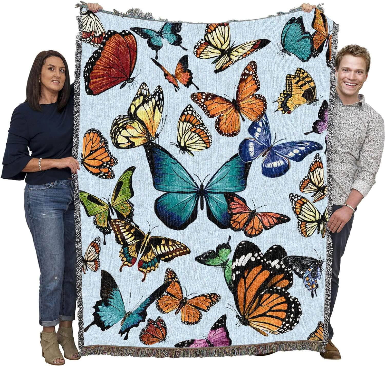 Fluttering Butterflies Tapestry Blanket - Image 2