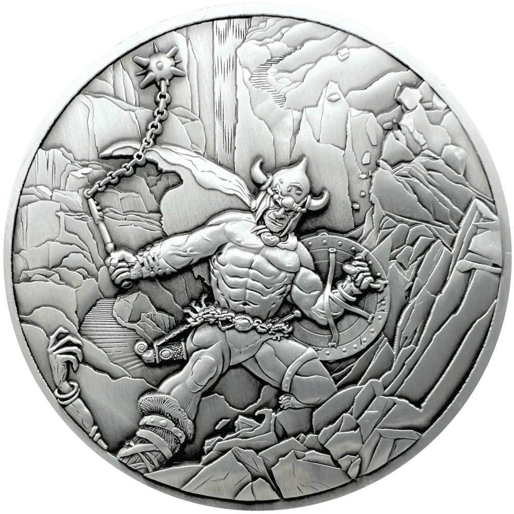 Frank Frazetta's "Warrior with Ball & Chain" Goliath Collectible Coin