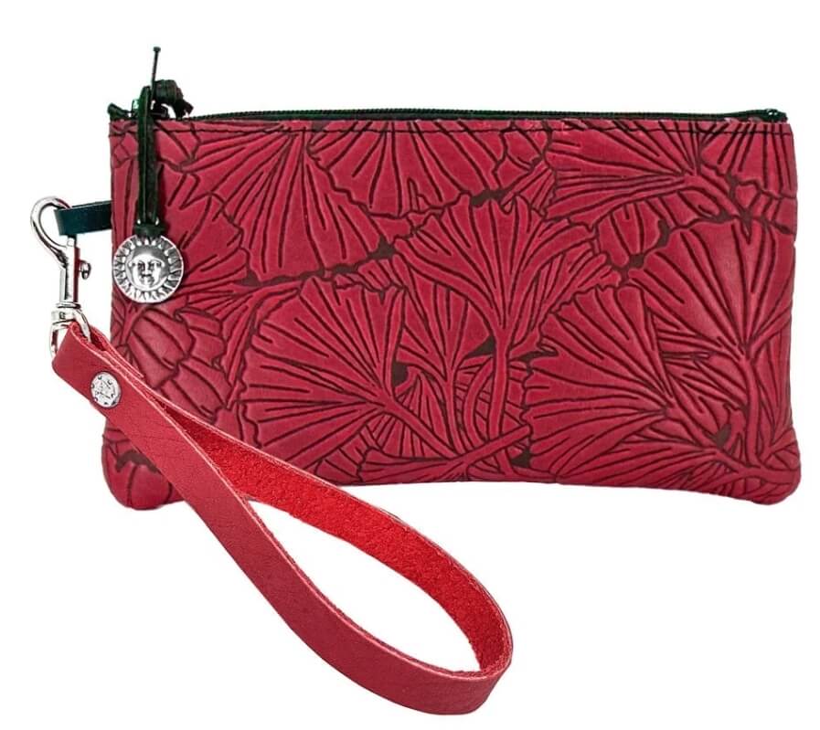 Ginkgo Leather Zip Wristlet Pouch - Image 2
