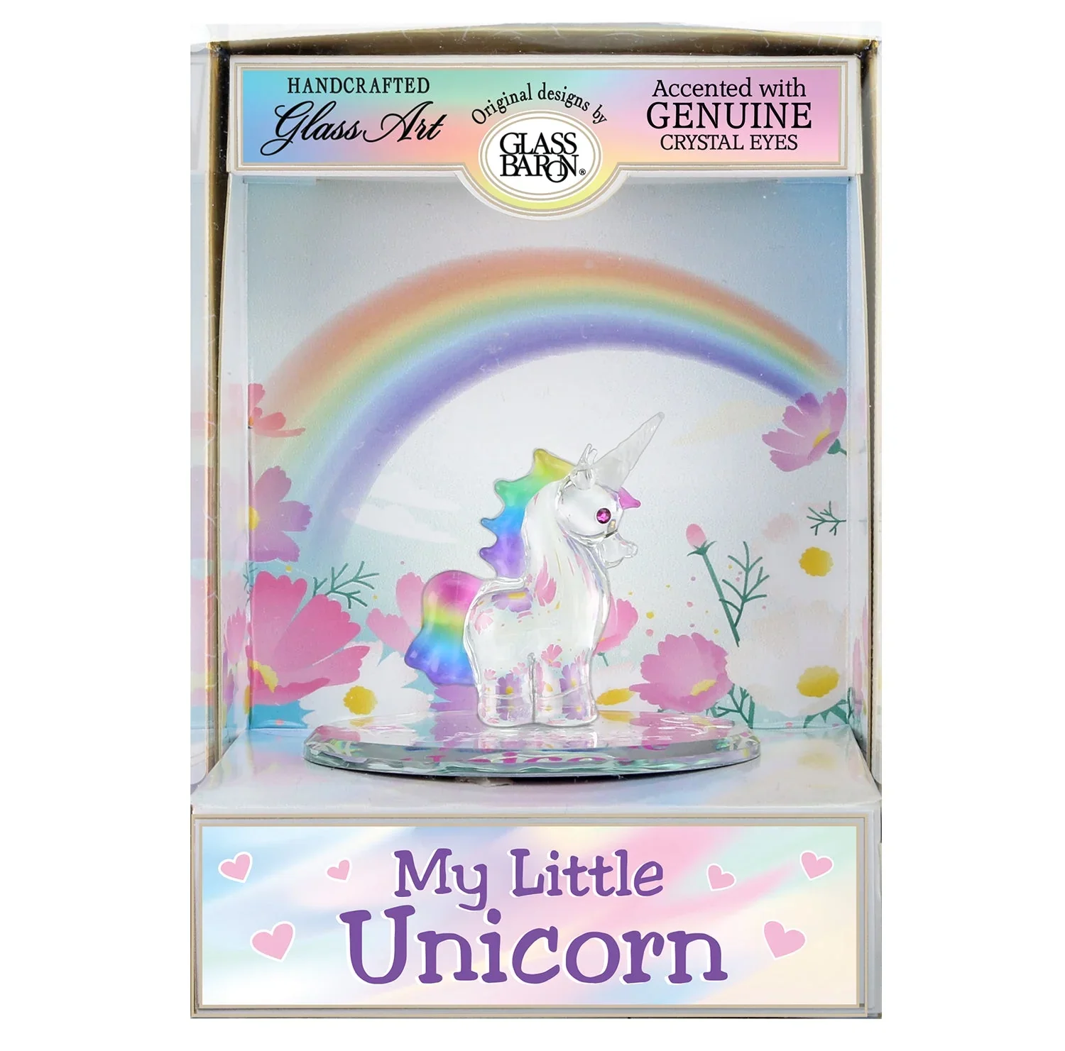 Glass My Little Unicorn Keepsake Box Figurine