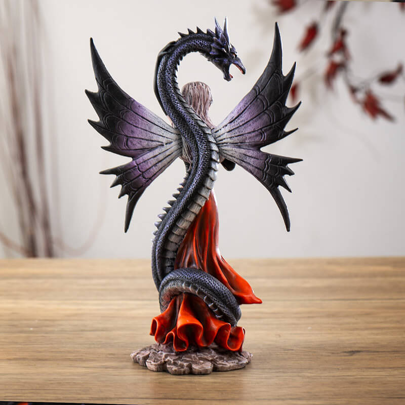 Gothic Fairy & Snake Dragon Figurine - Image 3