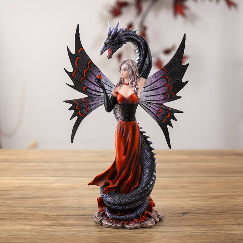 Gothic Fairy & Snake Dragon Figurine - Image 5