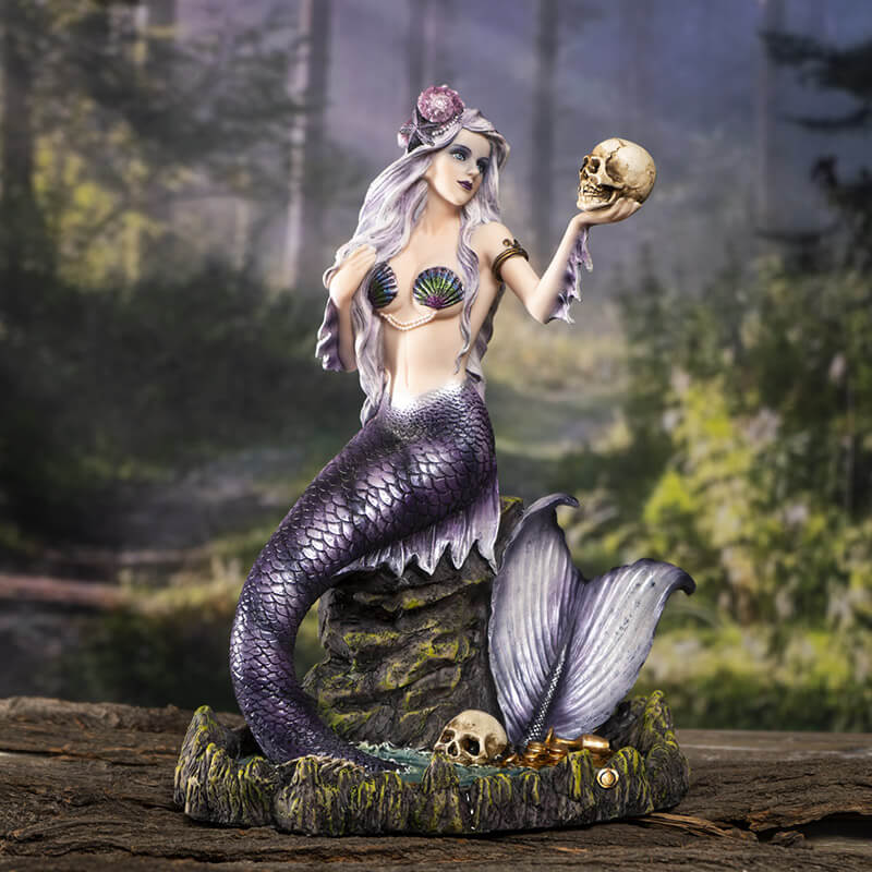 Purple Gothic Mermaid Figurine - Image 2