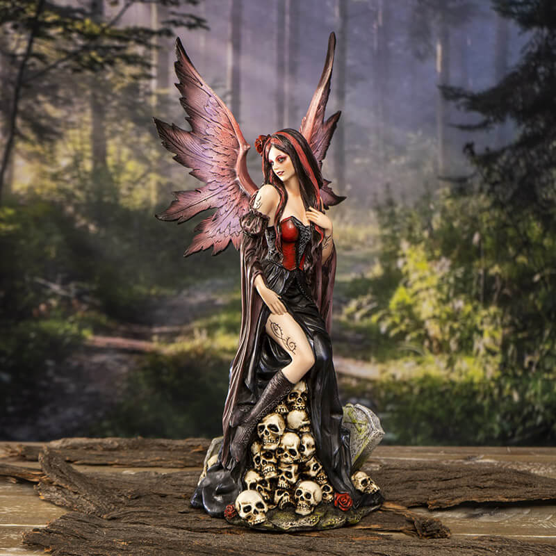 Gothic Skulls Fairy Figurine - Image 2