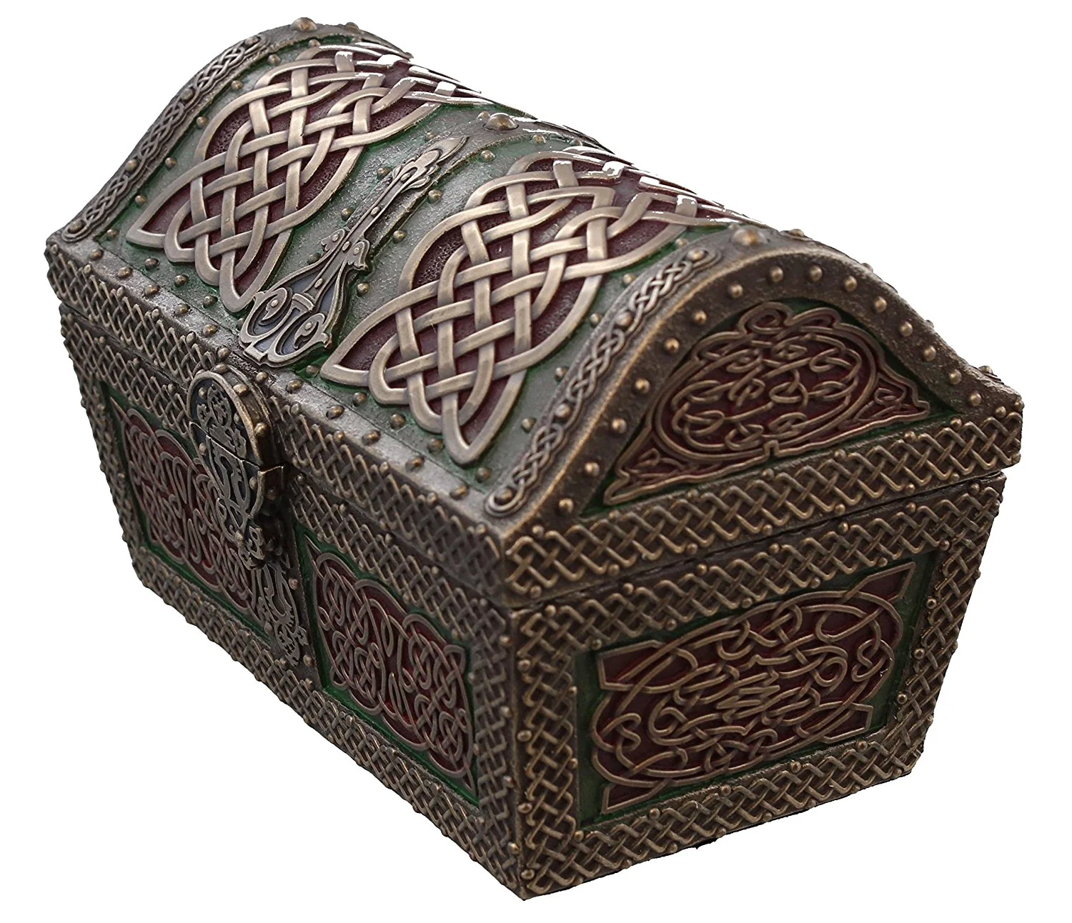Green & Red Celtic Trinket Box - Image 3