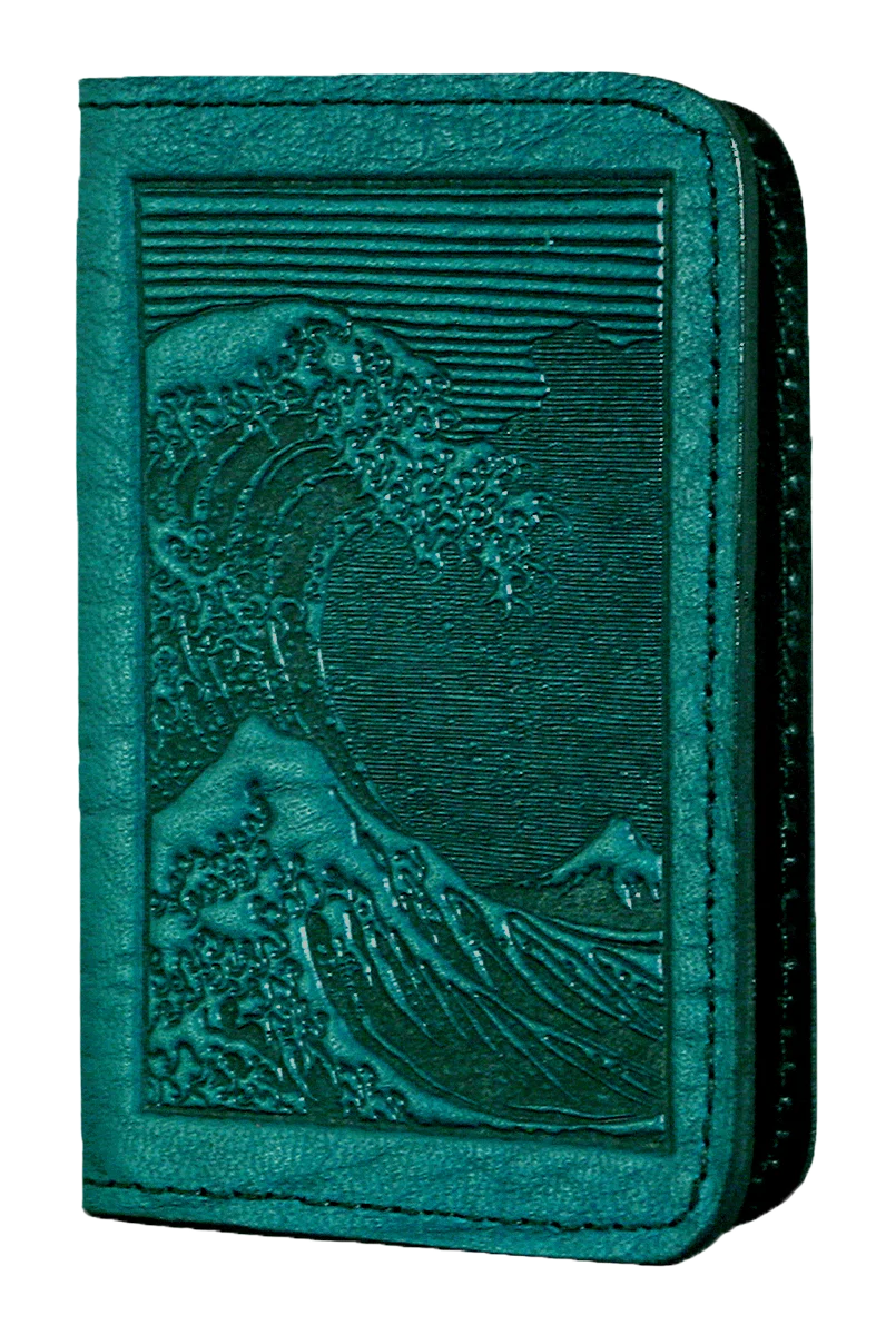 Hokusai Wave Leather Checkbook Cover - Image 2