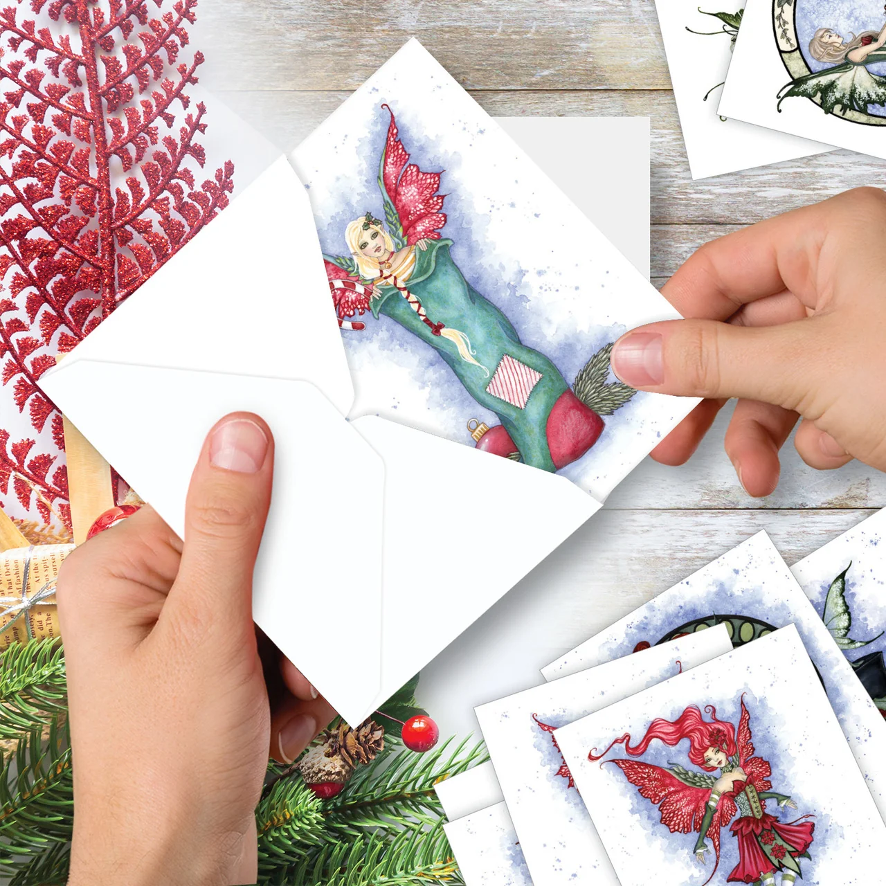 Holiday Fairies Mini Notecards - Image 2