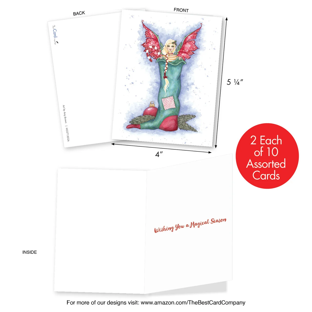 Holiday Fairies Mini Notecards - Image 3