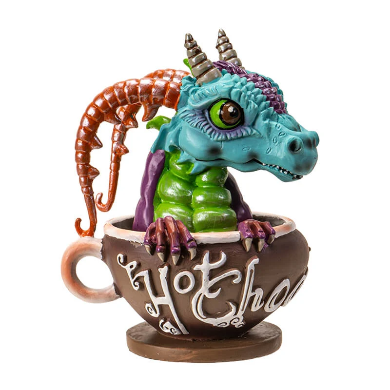 Hot Chocolate with Rupert the Dragon Figurine