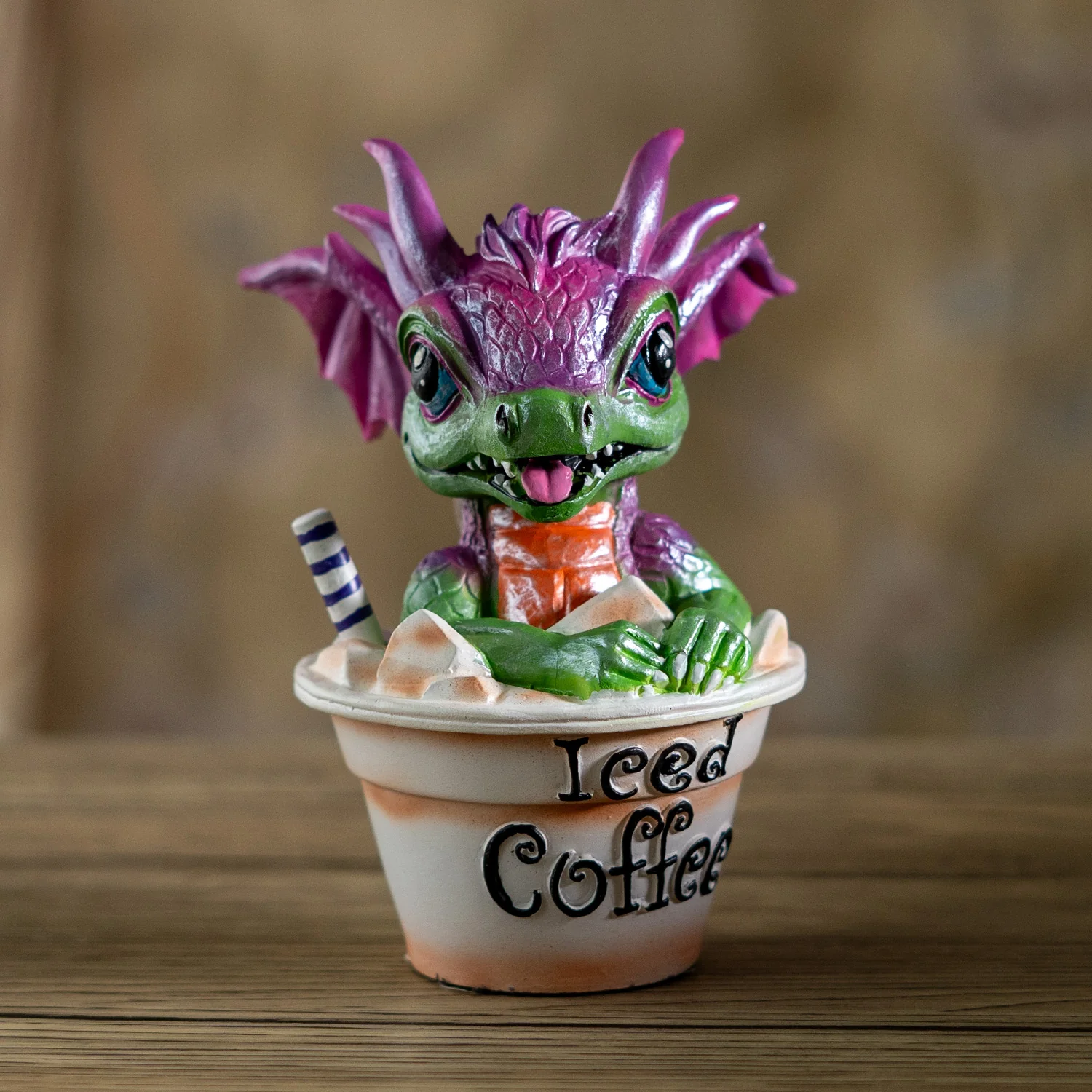 Iced Coffee with Sarah the Dragon Figurine - Image 4