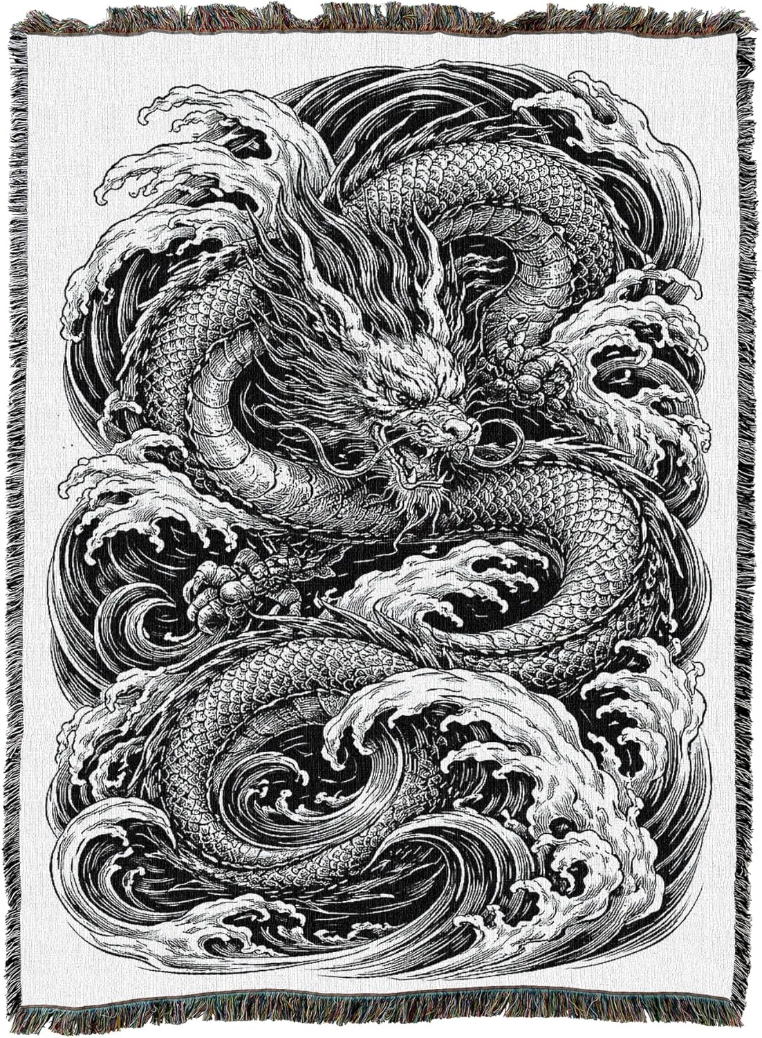 Irezumi Dragon Tapestry Blanket
