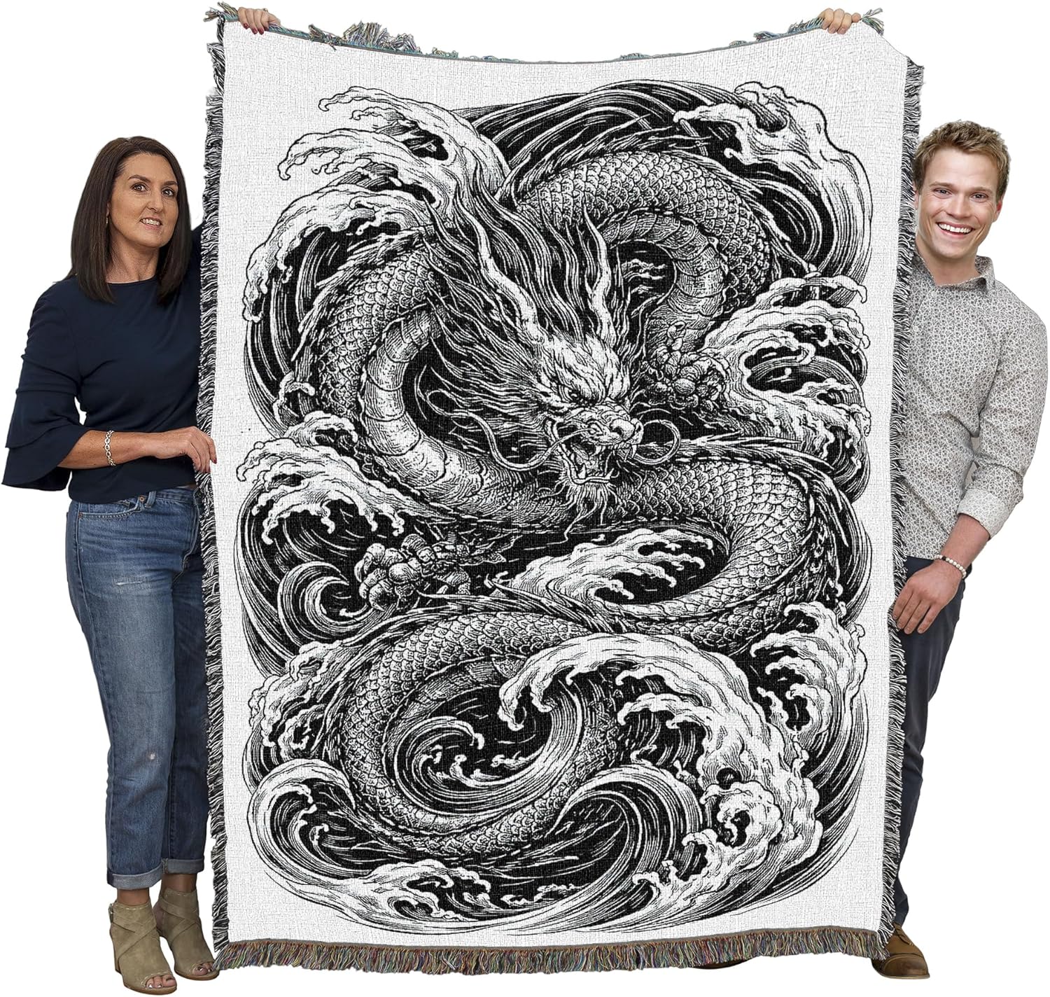Irezumi Dragon Tapestry Blanket - Image 2