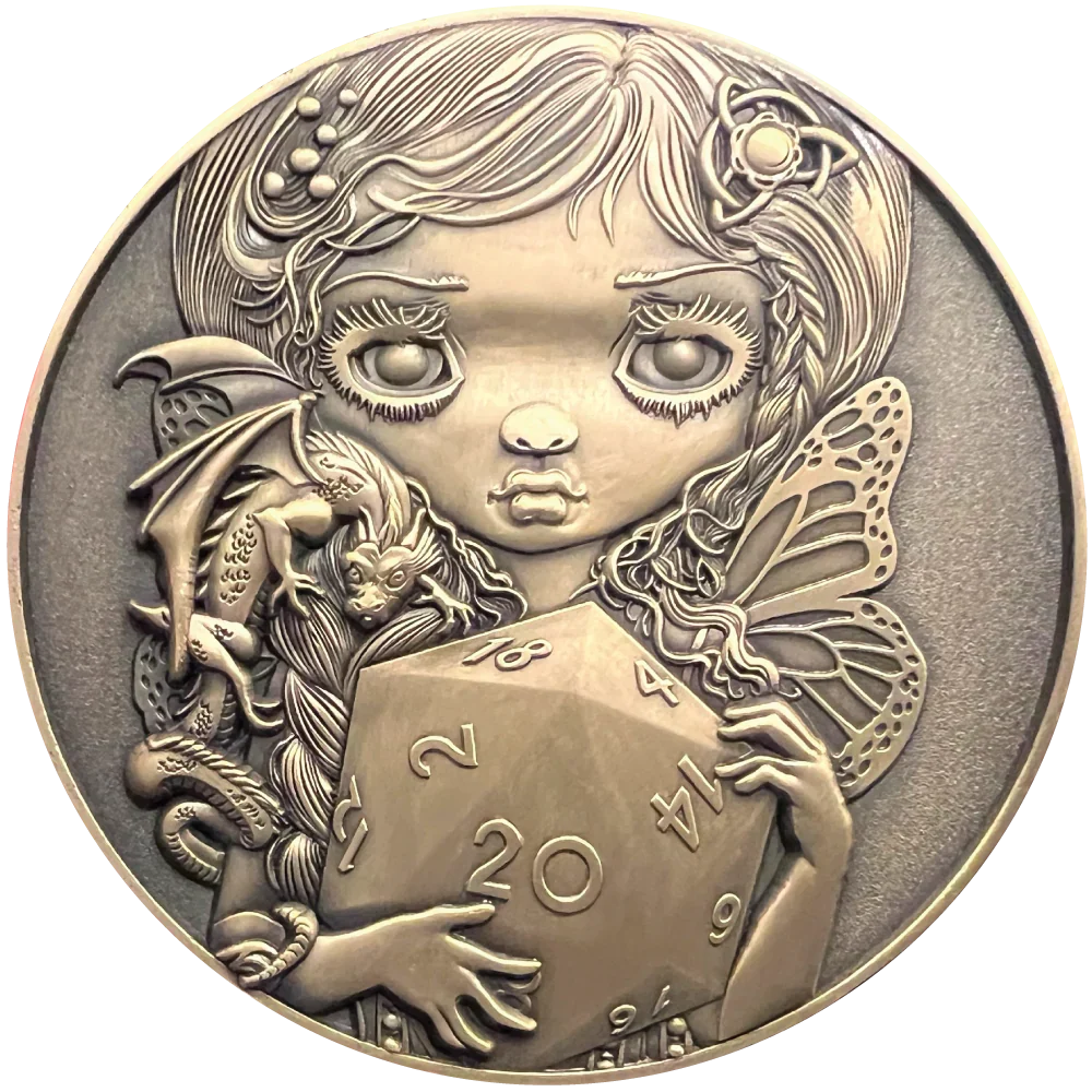 Jasmine Becket-Griffith "20 Sided Dice Fairy" Collectible Coin