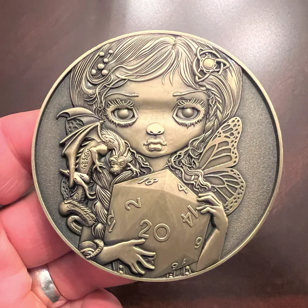 Jasmine Becket-Griffith "20 Sided Dice Fairy" Collectible Coin - Image 4