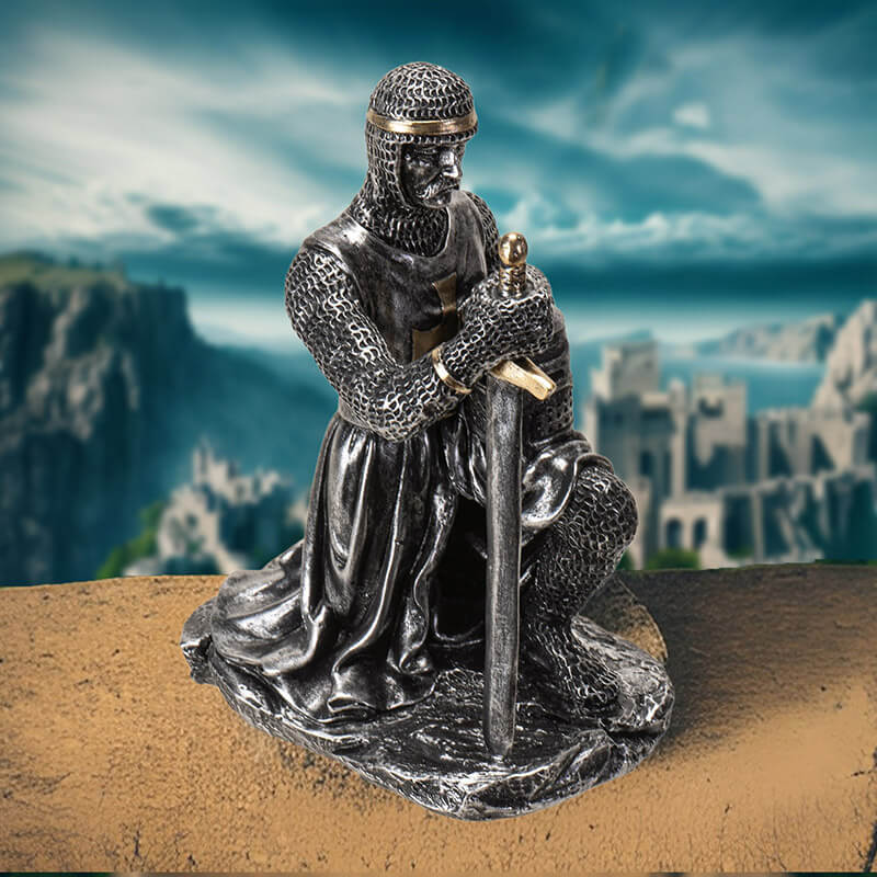 Kneeling Medieval Knight Figurine - Image 5
