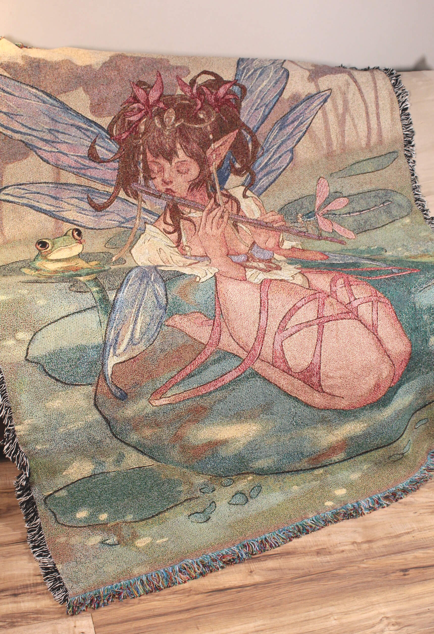 Lilypad Fairy Tapestry Blanket - Image 2