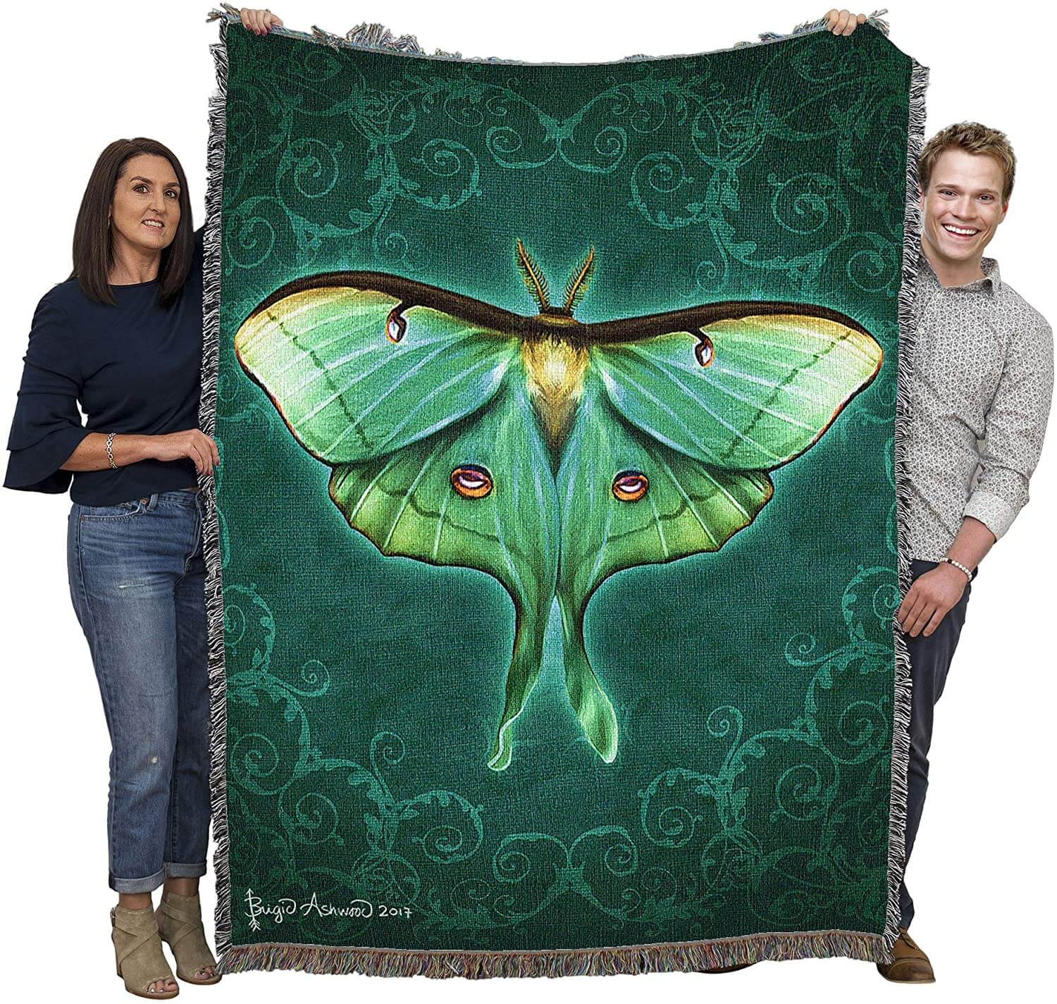 Luna Moth Tapestry Blanket - Image 2