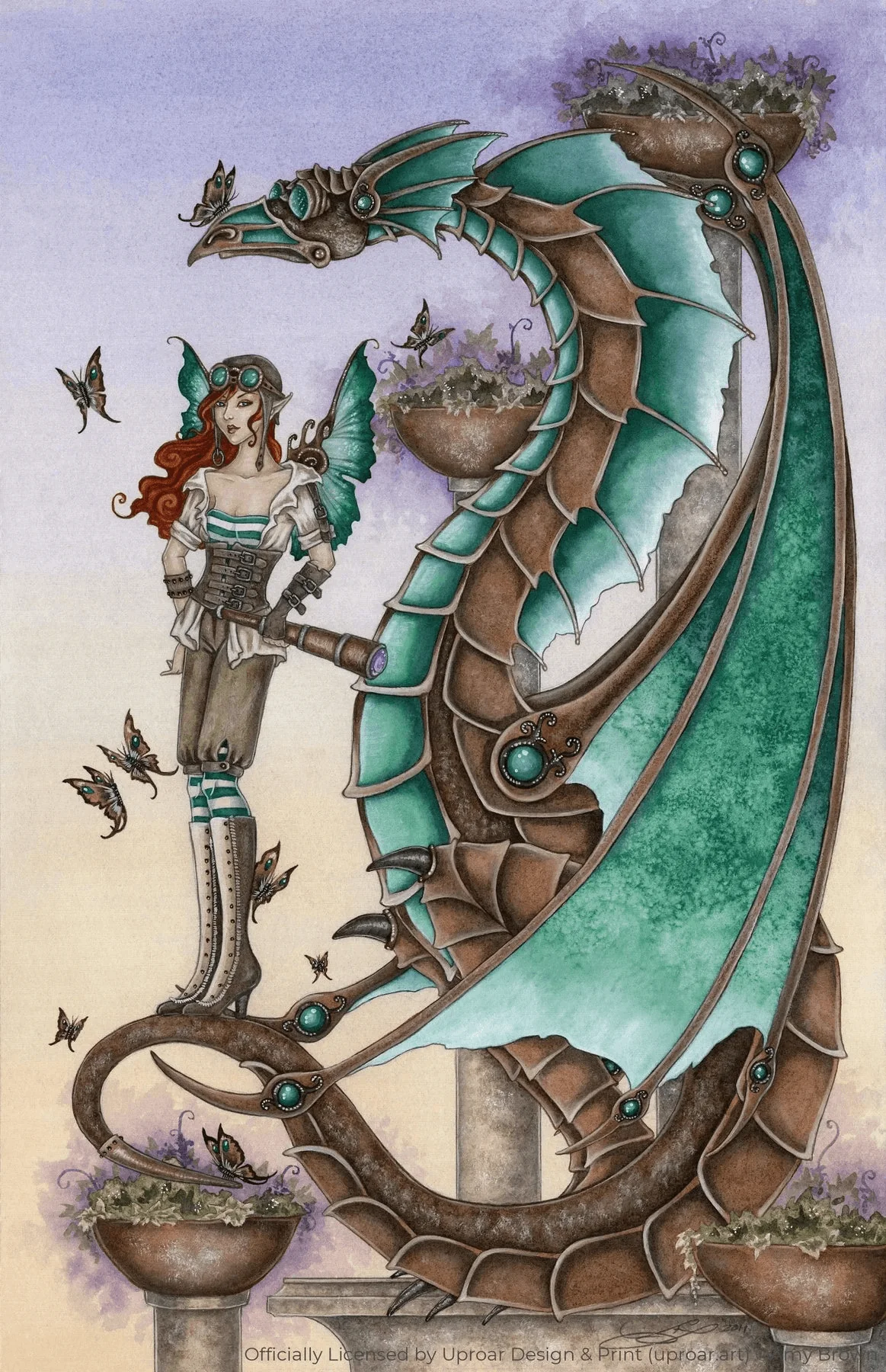 Mechanical Mischief by Amy Brown Metal Art Print