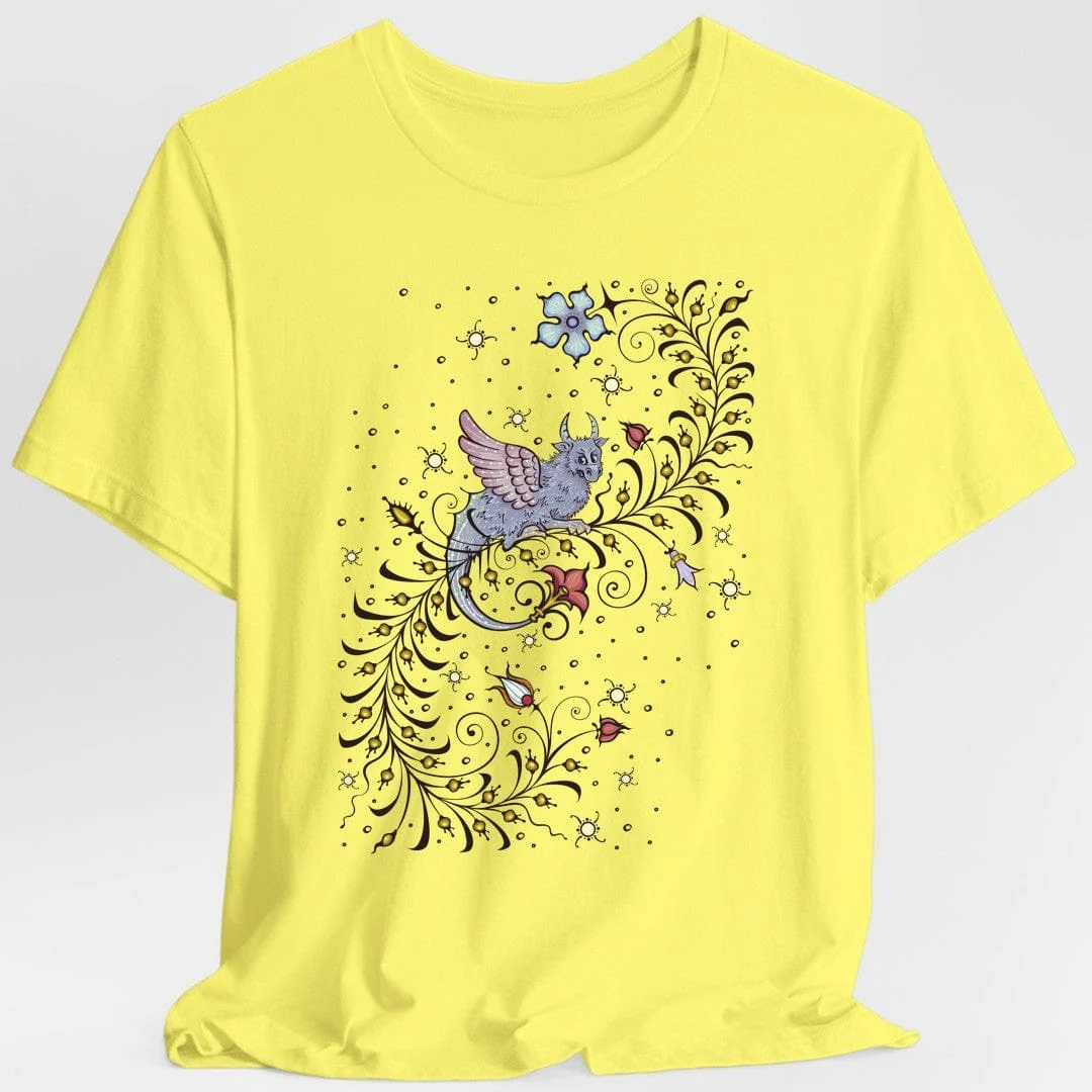 Medieval Manuscript Dragon T-Shirt - Image 3