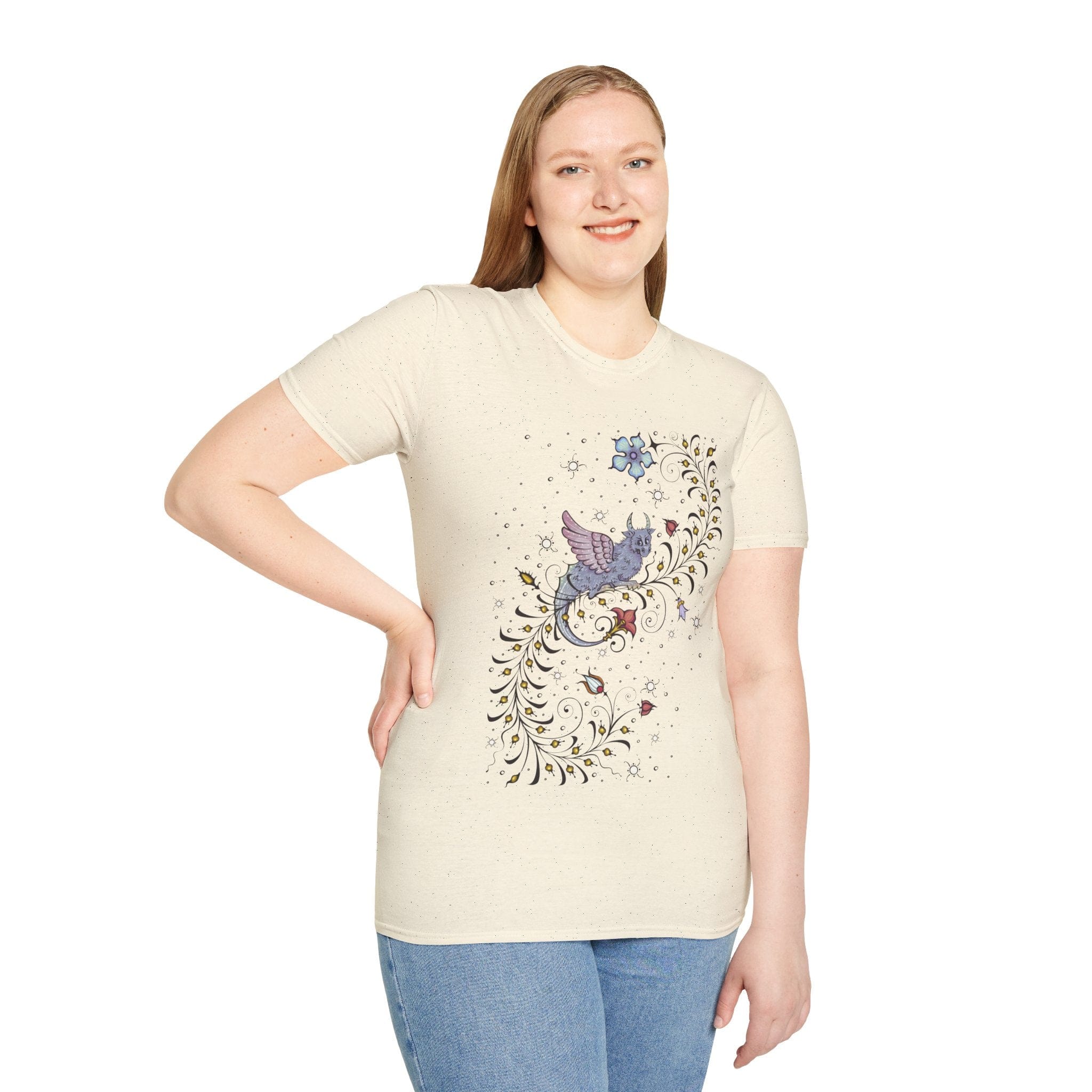 Medieval Manuscript Dragon T-Shirt - Image 6