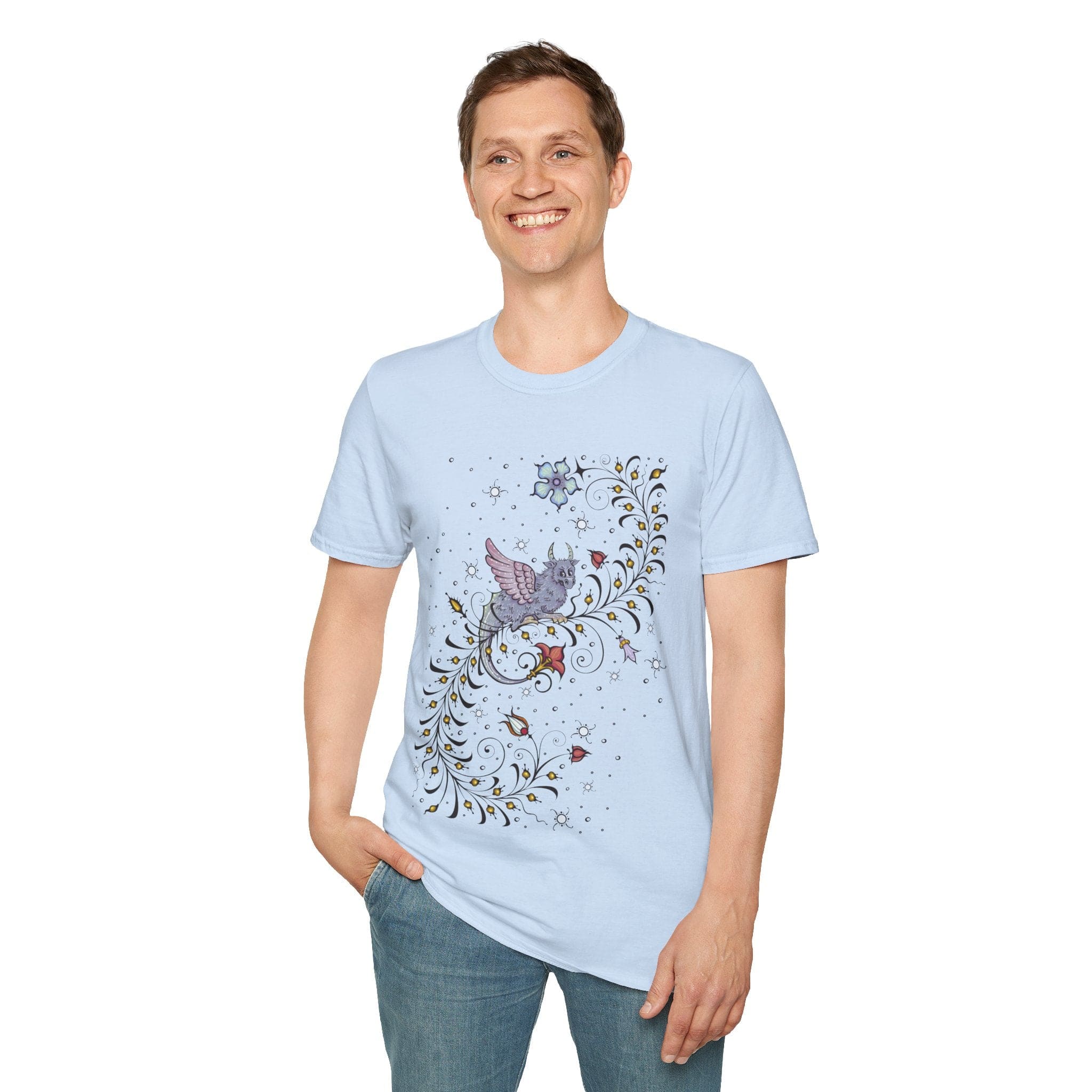 Medieval Manuscript Dragon T-Shirt - Image 8