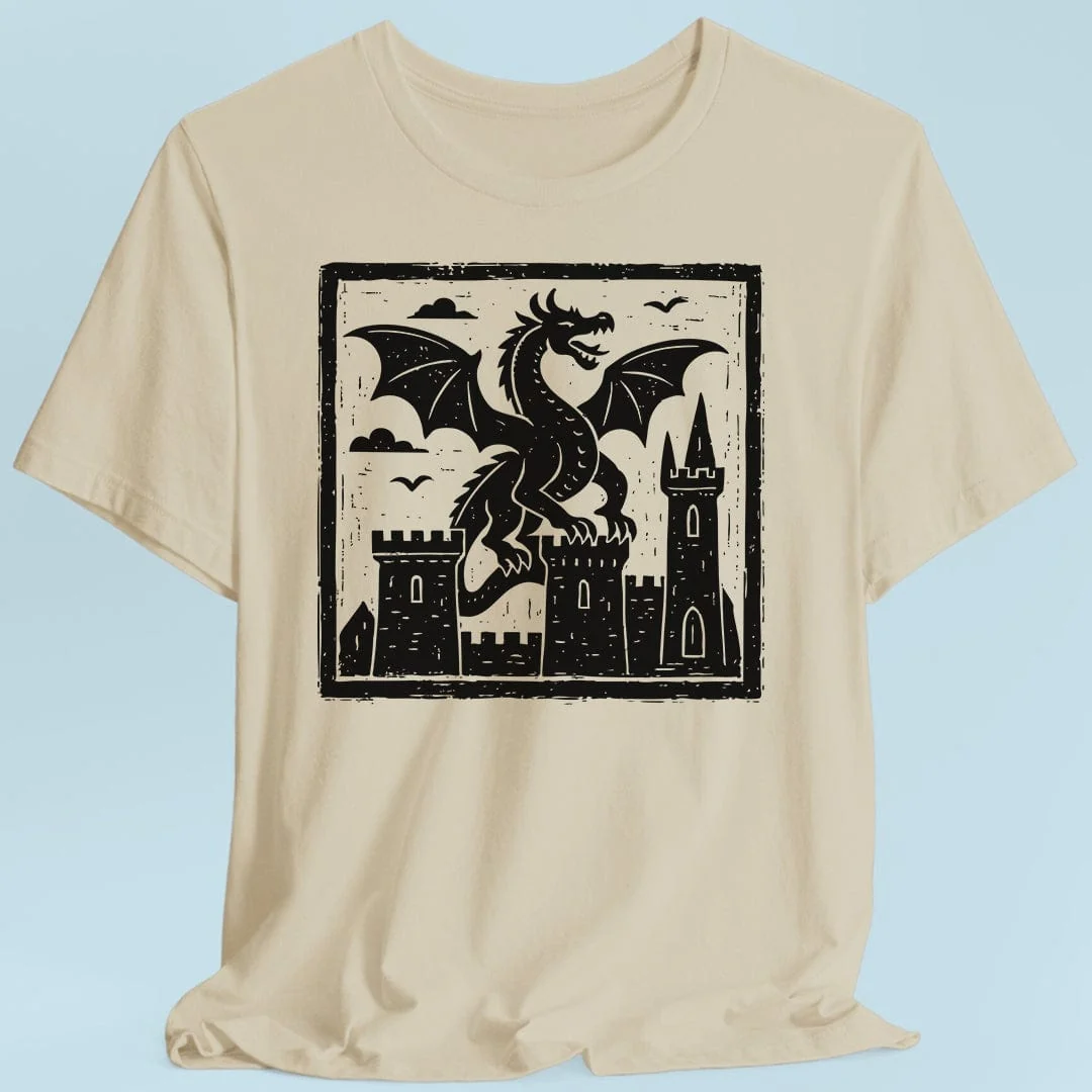Medieval Woodcut Dragon Shirt - Image 3