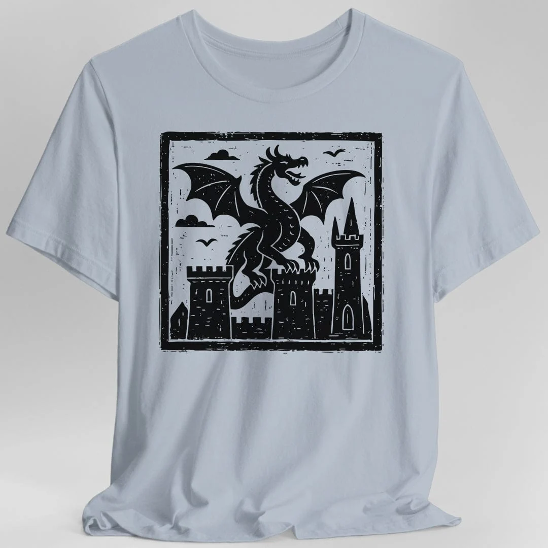 Medieval Woodcut Dragon Shirt - Image 4