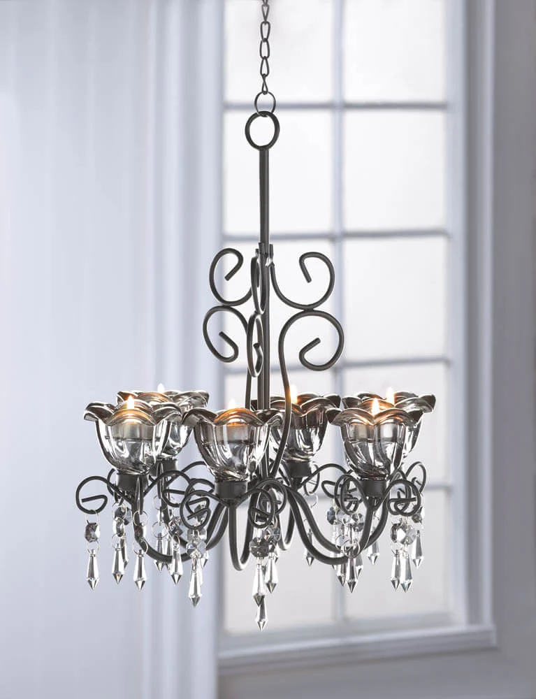 Midnight Blooms Candle Chandelier - Image 2