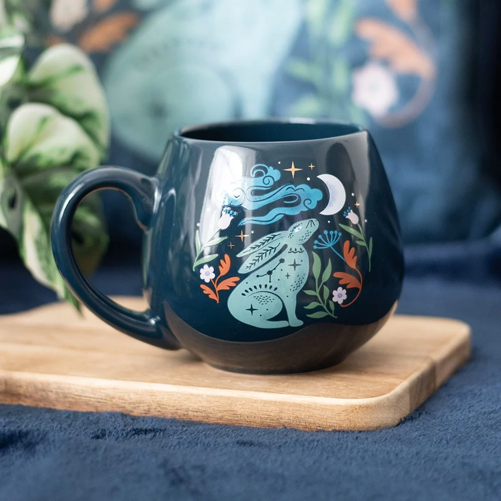 Midnight Hare Rounded Mug - Image 3