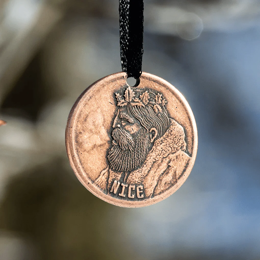 Naughty or Nice Copper Ornament - Image 2