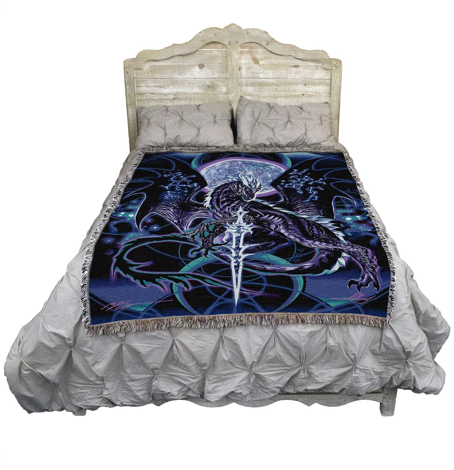Night Blade Dragonblade Tapestry Blanket - Image 2